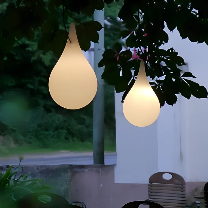 Hanglamp Druppelvorm LED Waterdicht IP65 Buiten Tuin Terras Modern Design Verlichting Wit Plastic Sfeer | Sansoti
