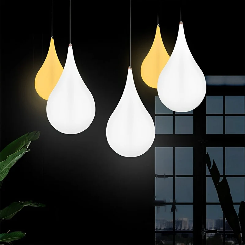 Hanglamp Druppelvorm LED Waterdicht IP65 Buiten Tuin Terras Modern Design Verlichting Wit Plastic Sfeer | Sansoti
