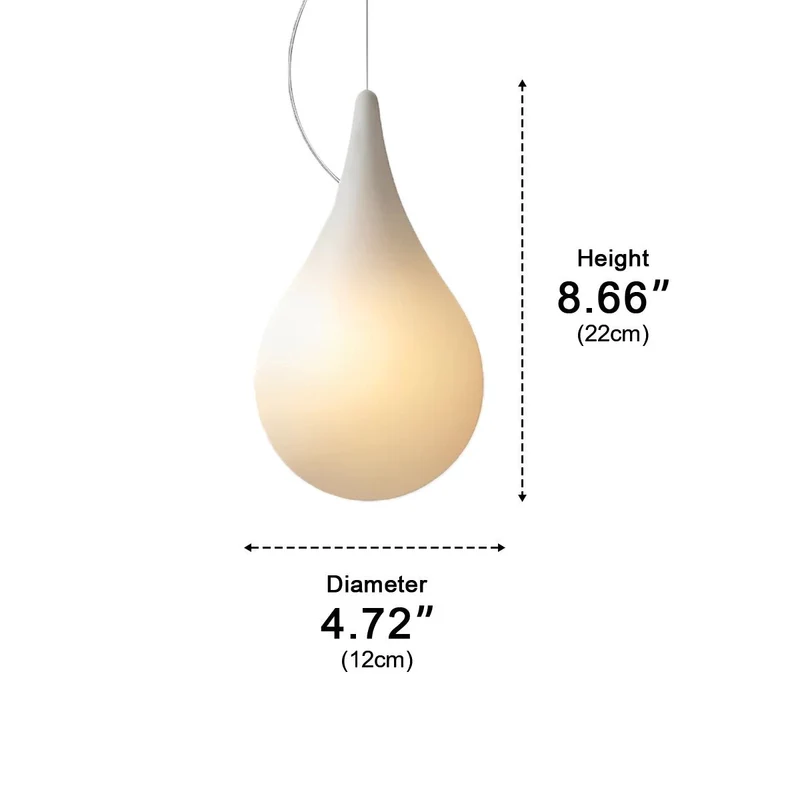 Hanglamp Druppelvorm LED Waterdicht IP65 Buiten Tuin Terras Modern Design Verlichting Wit Plastic Sfeer | Sansoti