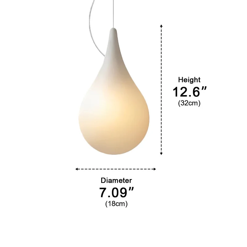Hanglamp Druppelvorm LED Waterdicht IP65 Buiten Tuin Terras Modern Design Verlichting Wit Plastic Sfeer | Sansoti