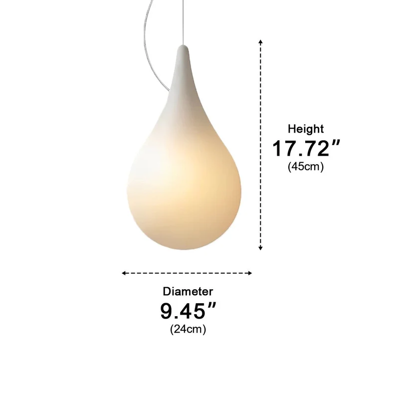 Hanglamp Druppelvorm LED Waterdicht IP65 Buiten Tuin Terras Modern Design Verlichting Wit Plastic Sfeer | Sansoti