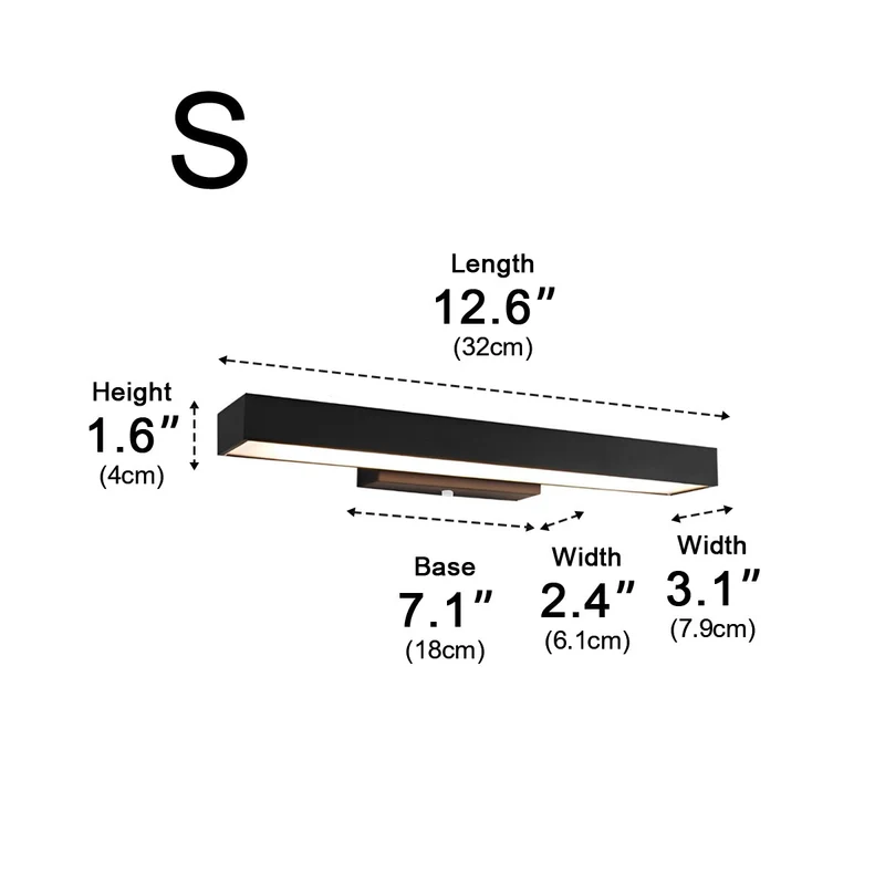 Rechthoekige Buitenwandlamp Zwart met Bewegingssensor IP65 Waterdicht LED Verlichting voor Gevel Tuinpad Entree | Sansoti