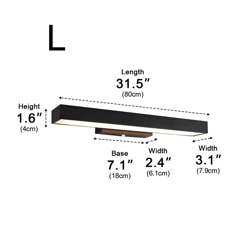 Rechthoekige Buitenwandlamp Zwart met Bewegingssensor IP65 Waterdicht LED Verlichting voor Gevel Tuinpad Entree | Sansoti