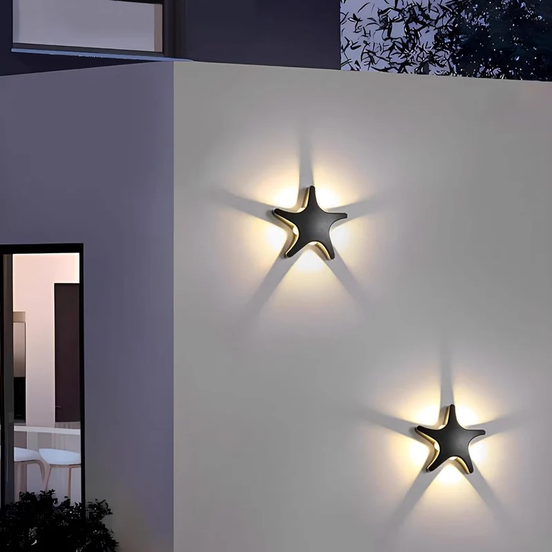 LED Buitenlamp Wand Dierenmotief Vlinder Zeemeeuw Zeester Aluminium Waterdicht IP65 Tuin Terras Verlichting | Sansoti