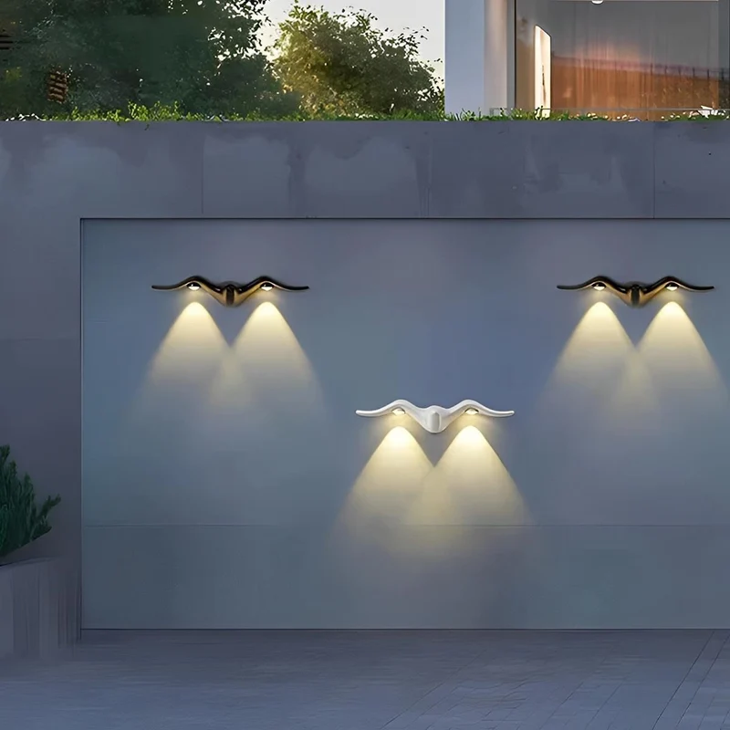 LED Buitenlamp Wand Dierenmotief Vlinder Zeemeeuw Zeester Aluminium Waterdicht IP65 Tuin Terras Verlichting | Sansoti