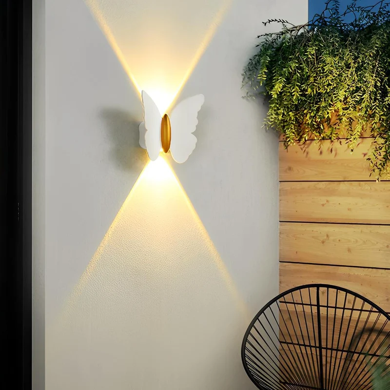 LED Buitenlamp Wand Dierenmotief Vlinder Zeemeeuw Zeester Aluminium Waterdicht IP65 Tuin Terras Verlichting | Sansoti