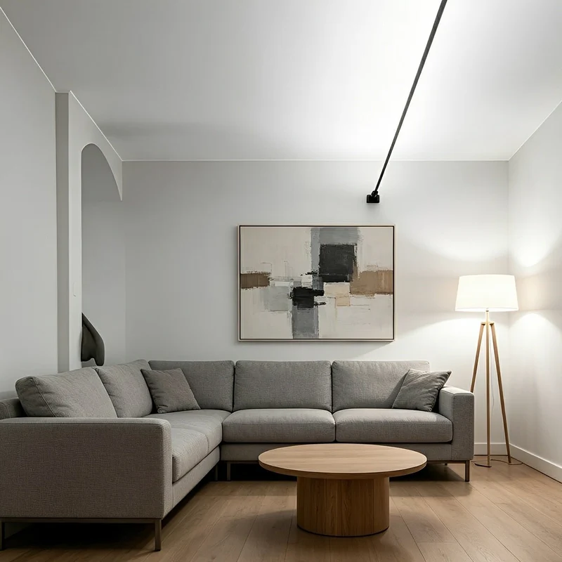 Draaibare LED-strip lineaire plafondverlichting dimbaar met afstandsbediening zwart wit voor woonkamer | Sansoti
