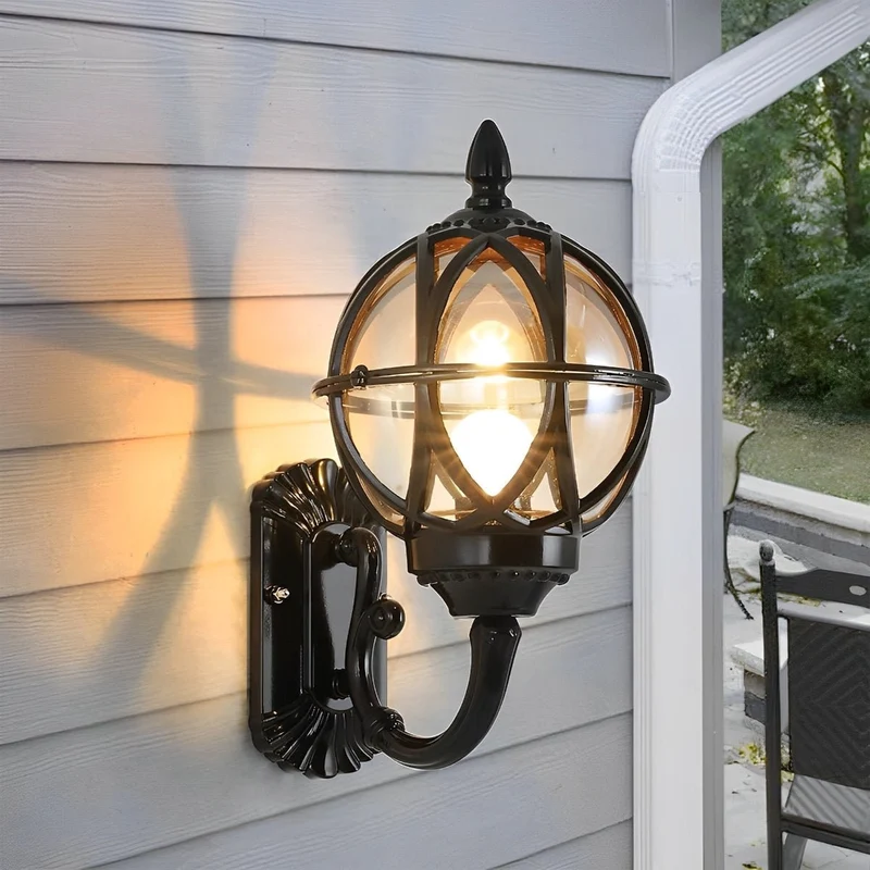 Vintage Buitenlamp Weerbestendig Aluminium E27 Wandlantaarn Nostalgische Verlichting Tuin Entree Balkon Terras | Sansoti
