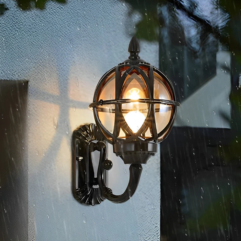 Vintage Buitenlamp Weerbestendig Aluminium E27 Wandlantaarn Nostalgische Verlichting Tuin Entree Balkon Terras | Sansoti