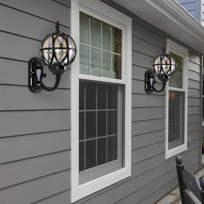 Vintage Buitenlamp Weerbestendig Aluminium E27 Wandlantaarn Nostalgische Verlichting Tuin Entree Balkon Terras | Sansoti