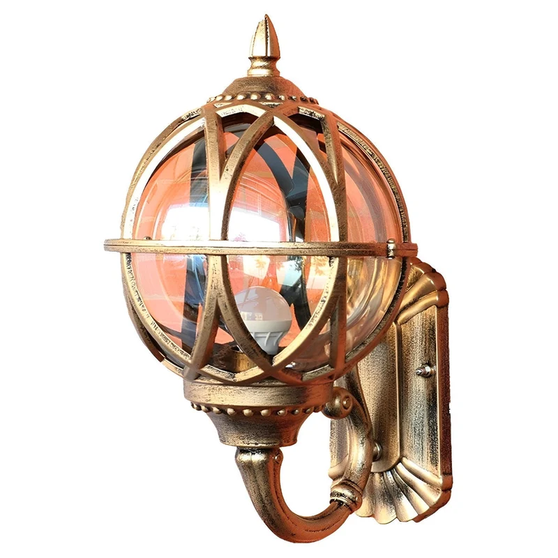 Vintage Buitenlamp Weerbestendig Aluminium E27 Wandlantaarn Nostalgische Verlichting Tuin Entree Balkon Terras | Sansoti
