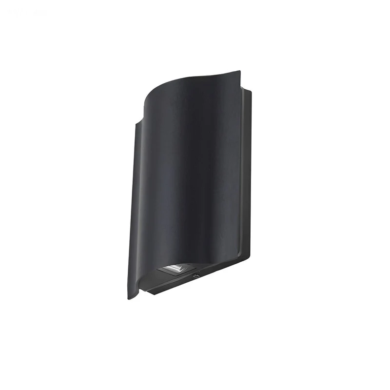 Zwarte Aluminium Buitenlamp Wandverlichting Waterdicht IP54 LED Golfpatroon Up-Down Verlichting 2-6 Spots Tuin | Sansoti