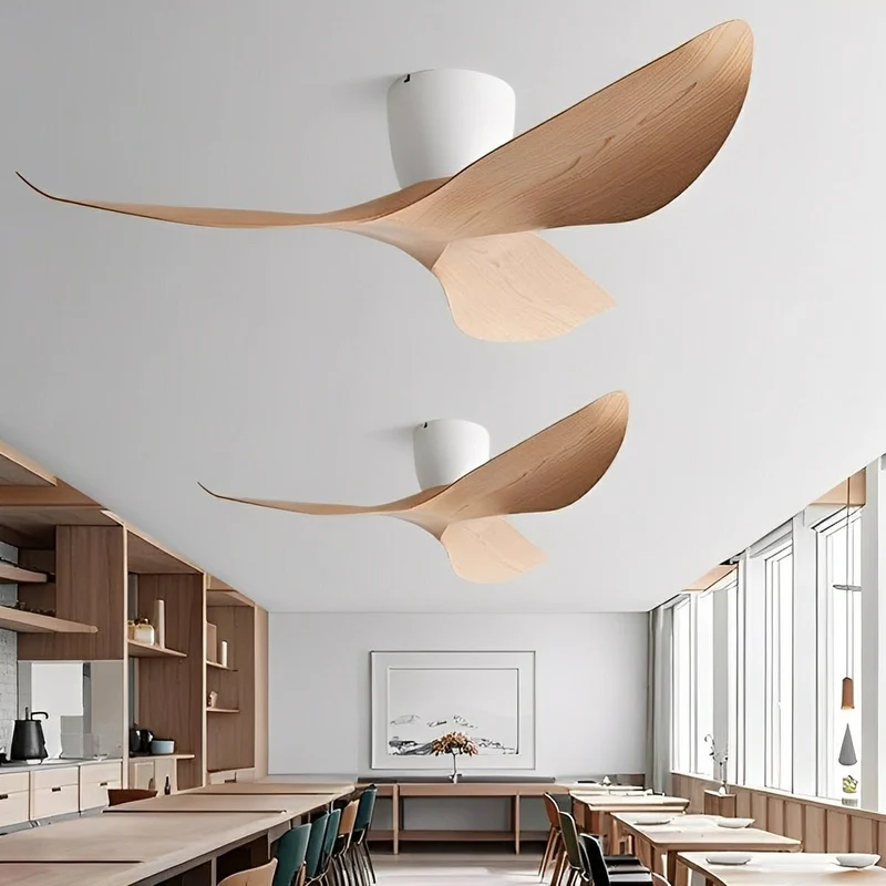 Plafondventilator 6 Snelheden Omkeerbaar DC Motor Stil 38-48 cm Modern Minimalistisch Design Zonder Licht | Sansoti