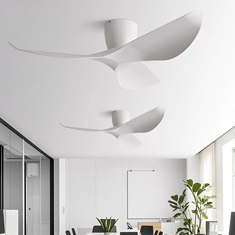Plafondventilator 6 Snelheden Omkeerbaar DC Motor Stil 38-48 cm Modern Minimalistisch Design Zonder Licht | Sansoti