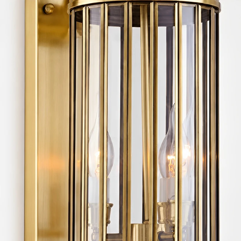 Vintage LED Buitenwandlamp Koper Brons IP65 Waterdicht Veranda Tuin Retro Verlichting Mid-Century Design | Sansoti