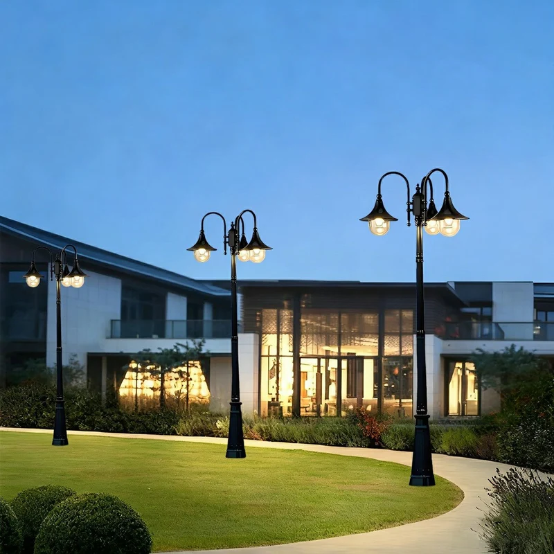 Vintage Tuinlantaarn LED Padverlichting Zwart Brons Waterdicht Buitenlamp Staande Tuinverlichting Sfeerlamp | Sansoti