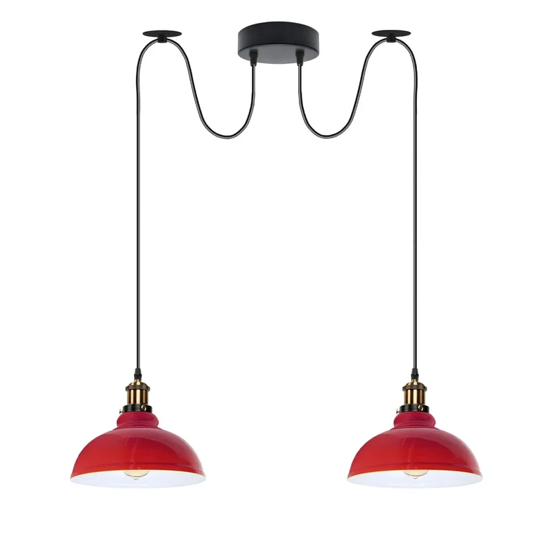 Spinnen-Pendelleuchte 2er-Köpfen, Affenschaukel restaurant bar Deckenlampe E27 ~3800
