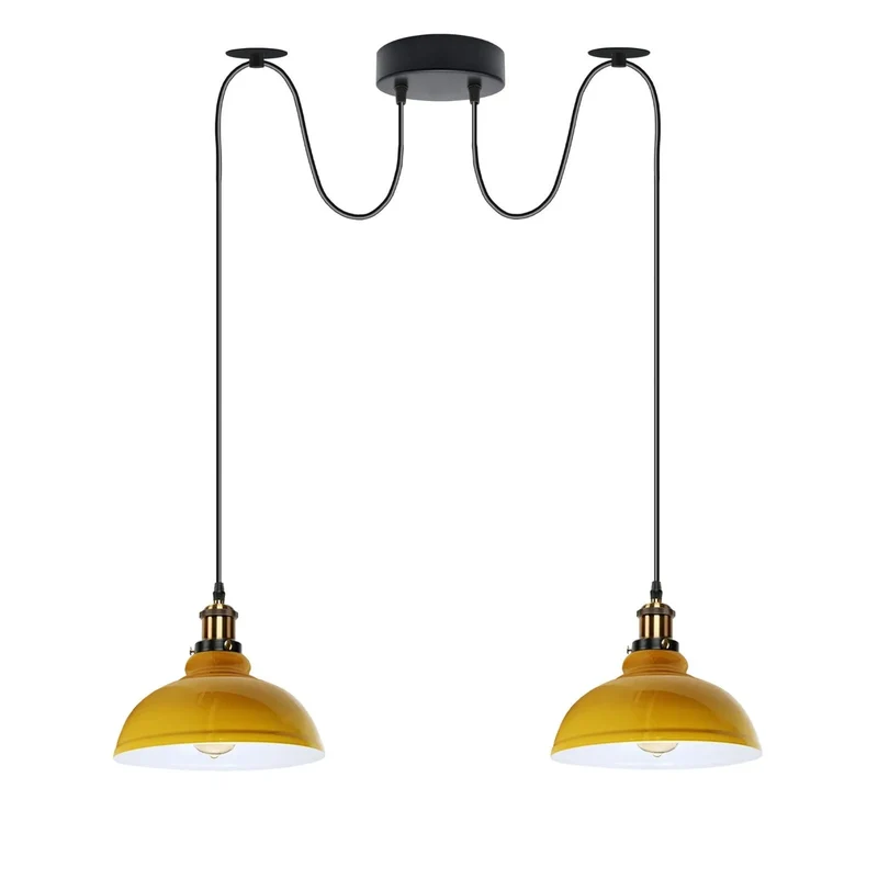 Spinnen-Pendelleuchte 2er-Köpfen, Affenschaukel restaurant bar Deckenlampe E27 ~3800
