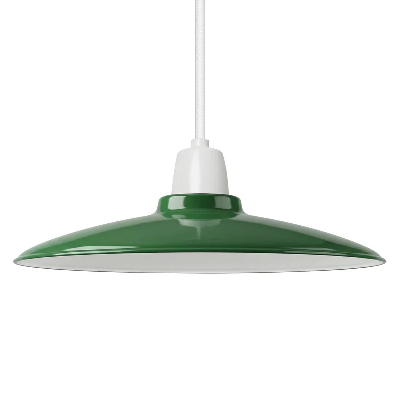 Flacher Metalllampenschirm 25,5 cm für E27 Deken Pendelleuchten ~3683