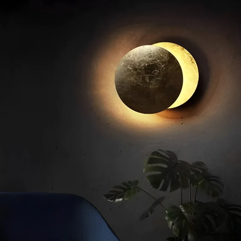 Verstelbare Wandlamp IJzer LED Eclips-Design 8W Warm Wit Koel Wit Zwart Goud Wit Rood Muurverlichting | Sansoti