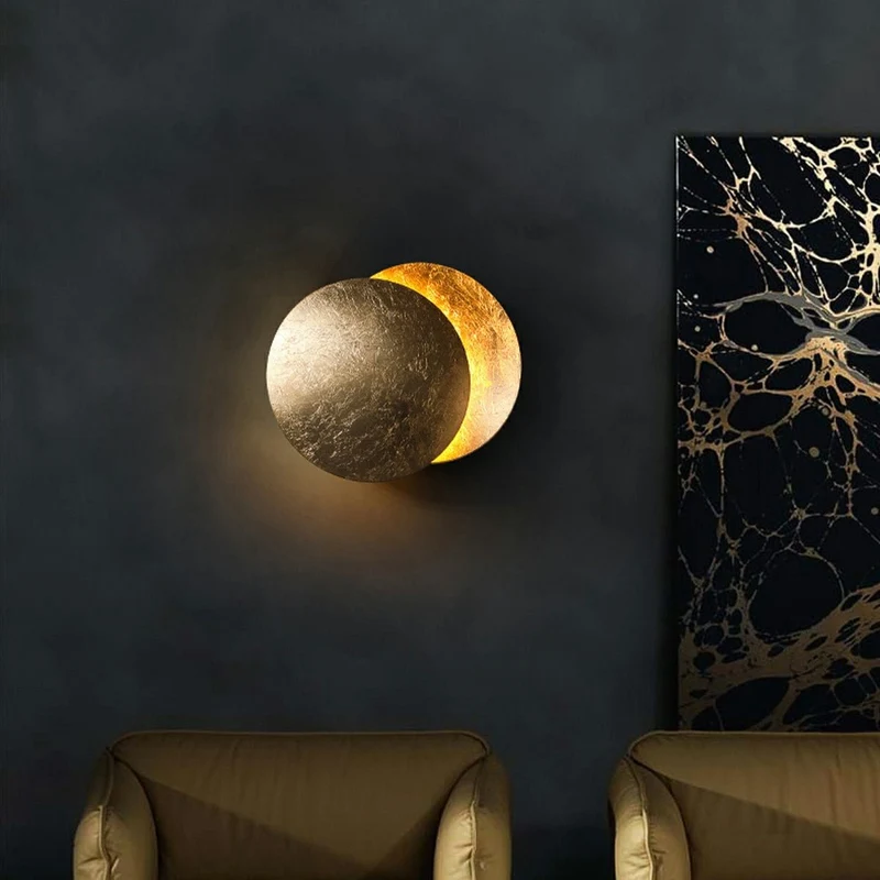 Verstelbare Wandlamp IJzer LED Eclips-Design 8W Warm Wit Koel Wit Zwart Goud Wit Rood Muurverlichting | Sansoti