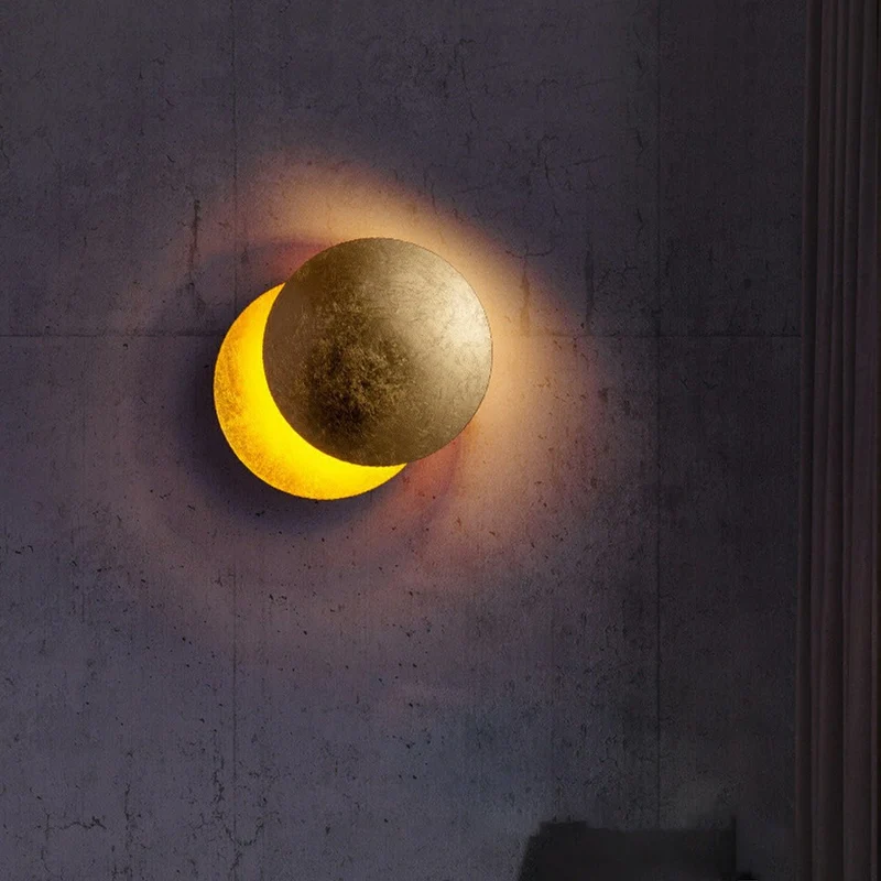Verstelbare Wandlamp IJzer LED Eclips-Design 8W Warm Wit Koel Wit Zwart Goud Wit Rood Muurverlichting | Sansoti