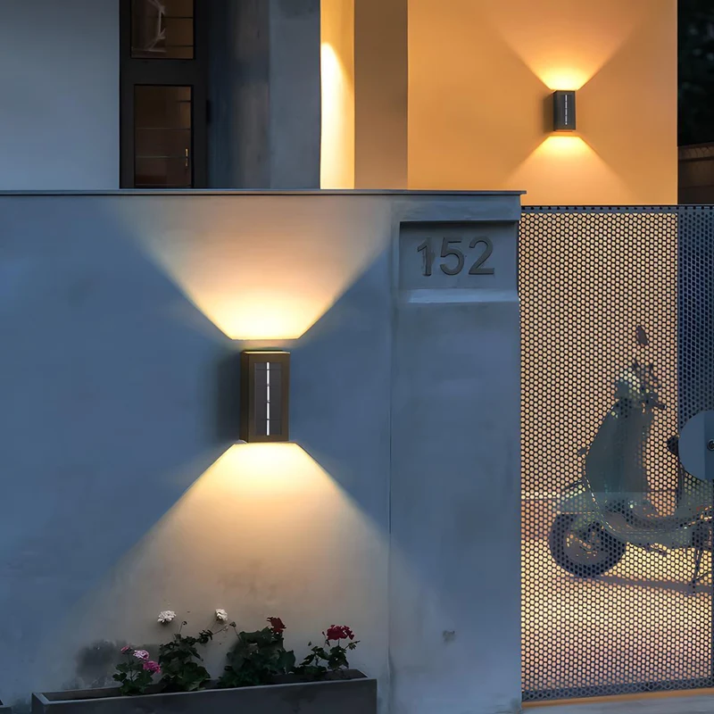 Buitenwandlamp Zwart LED Tweezijdig 3000K IP65 Waterdicht Tuinverlichting Moderne Gevelverlichting Buitenlamp | Sansoti