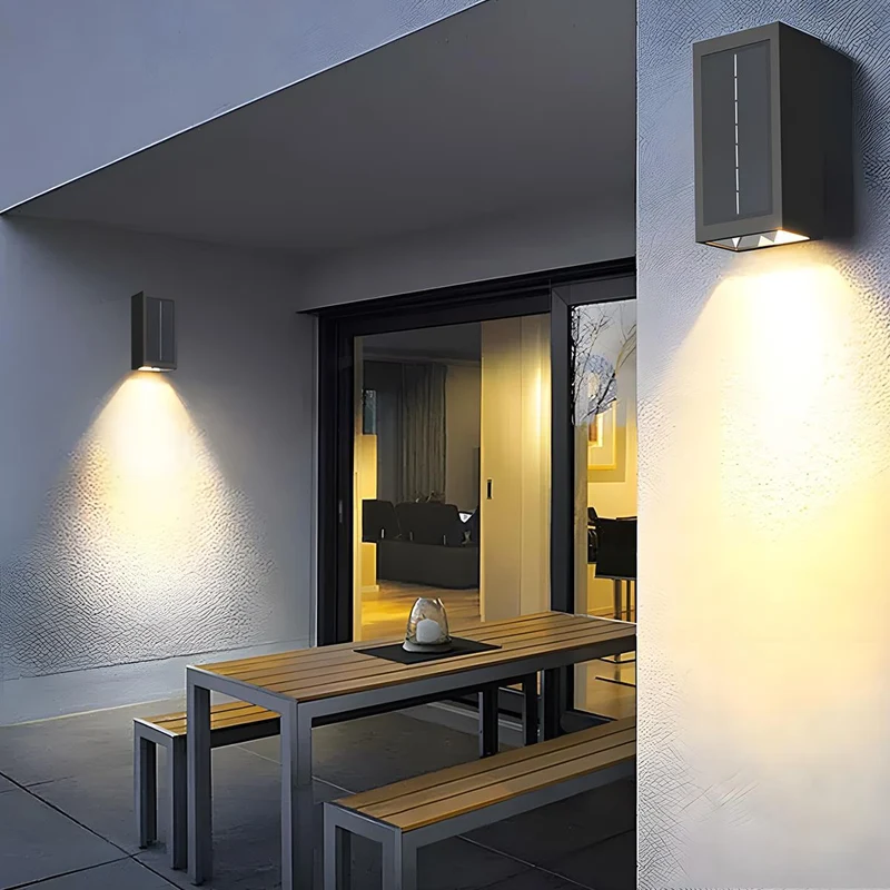 Buitenwandlamp Zwart LED Tweezijdig 3000K IP65 Waterdicht Tuinverlichting Moderne Gevelverlichting Buitenlamp | Sansoti