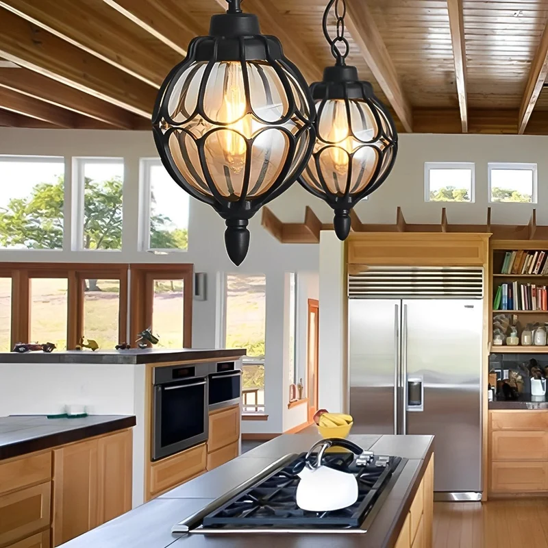 Waterdichte Hanglamp Bol Aluminium voor Tuin Veranda Balkon Gang Outdoor Buitenverlichting IP54 Weerbestendig | Sansoti