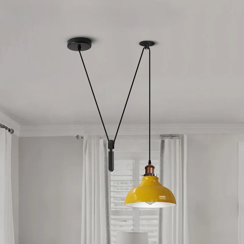 Industrial Flaschenzug Pendelleuchte 2m Hängelampe ~3867