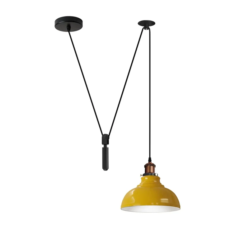 Industrial Flaschenzug Pendelleuchte 2m Hängelampe ~3867