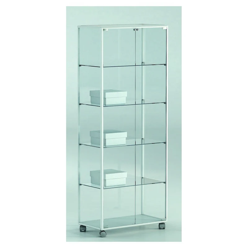 Casa Padrino Luxus Ladenvitrine 91 x 37 cm H. 180 cm mit 4 Glasböden - Ladeneinrichtung - Boutique Möbel - Made in Italy