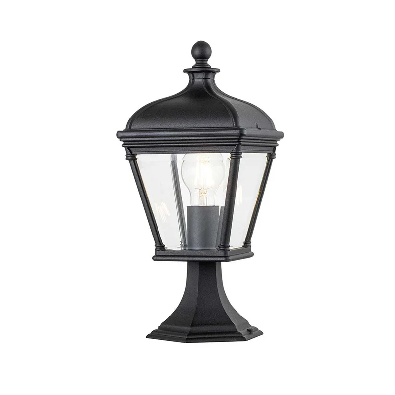 Sockelleuchte Bayview 1-flammig Schwarz Ø 18cm