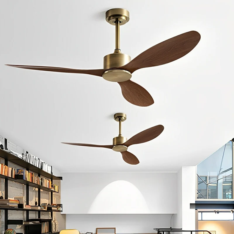 Plafondventilator 3 Bladen Stil DC Motor met Afstandsbediening Wandschakelaar Omkeerbaar voor Ventilatie | Sansoti