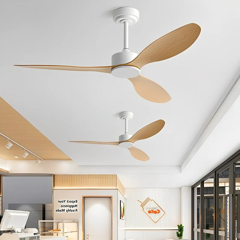 Plafondventilator 3 Bladen Stil DC Motor met Afstandsbediening Wandschakelaar Omkeerbaar voor Ventilatie | Sansoti