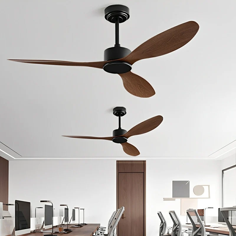 Plafondventilator 3 Bladen Stil DC Motor met Afstandsbediening Wandschakelaar Omkeerbaar voor Ventilatie | Sansoti