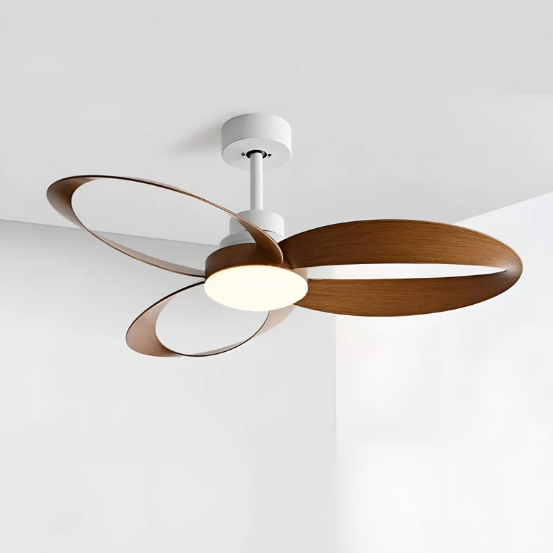 Geometrische Plafondventilator met Verlichting 6 Standen DC Motor Omkeerbaar Minimalistisch Design Woonkamer | Sansoti