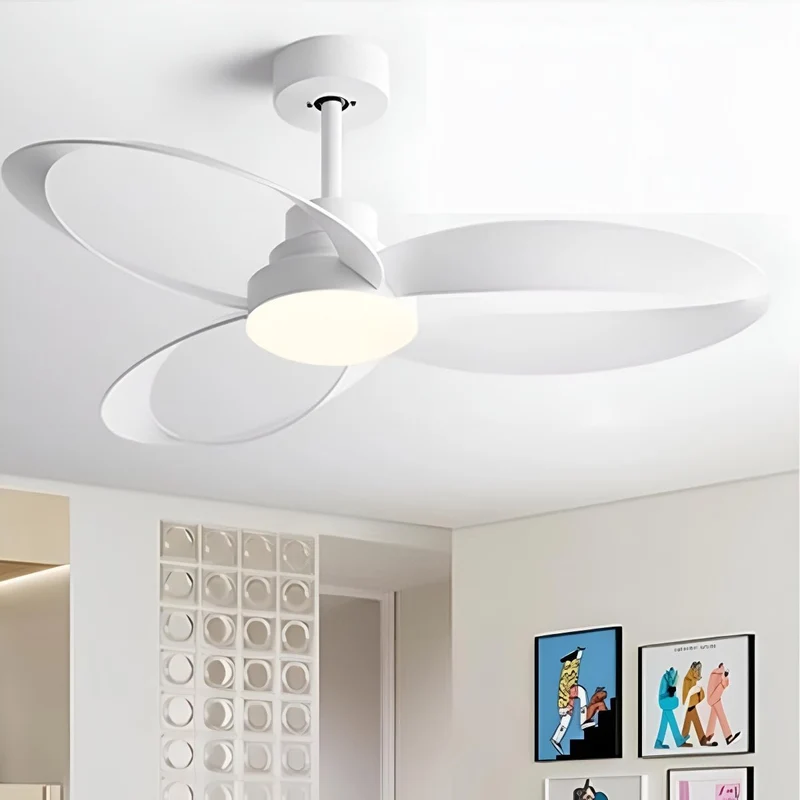 Geometrische Plafondventilator met Verlichting 6 Standen DC Motor Omkeerbaar Minimalistisch Design Woonkamer | Sansoti