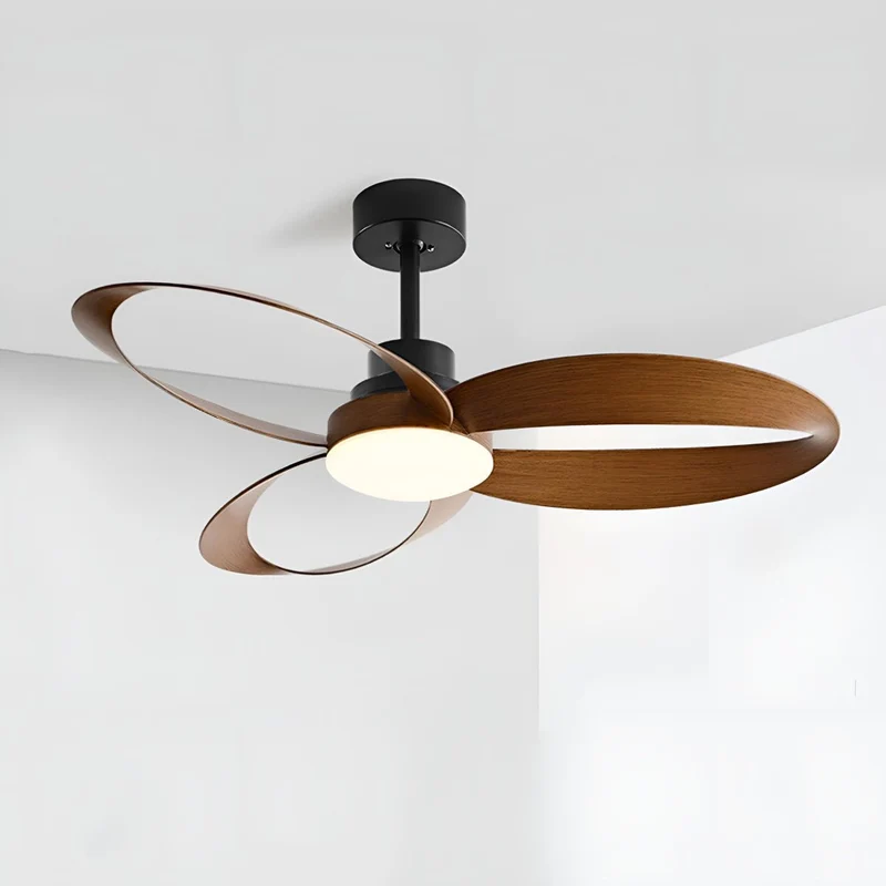 Geometrische Plafondventilator met Verlichting 6 Standen DC Motor Omkeerbaar Minimalistisch Design Woonkamer | Sansoti