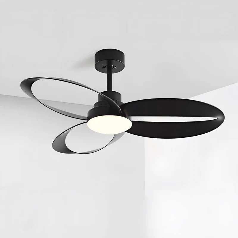 Geometrische Plafondventilator met Verlichting 6 Standen DC Motor Omkeerbaar Minimalistisch Design Woonkamer | Sansoti