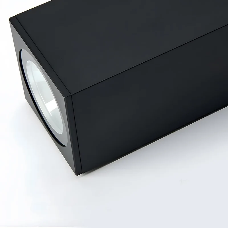 Wandlamp buiten rechthoekig LED waterdicht zwart aluminium buitenverlichting tuinlamp moderne gevellamp | Sansoti