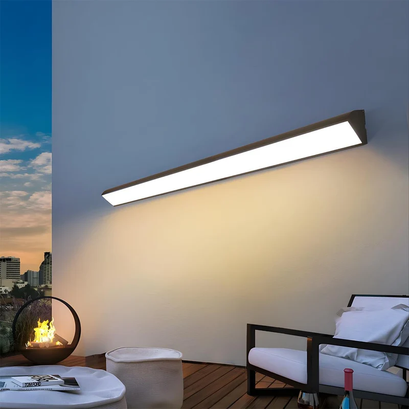 Waterdichte Buitenwandlamp LED Aluminium Zwart Verstelbaar Licht voor Gevel Veranda Tuin Tuinverlichting | Sansoti