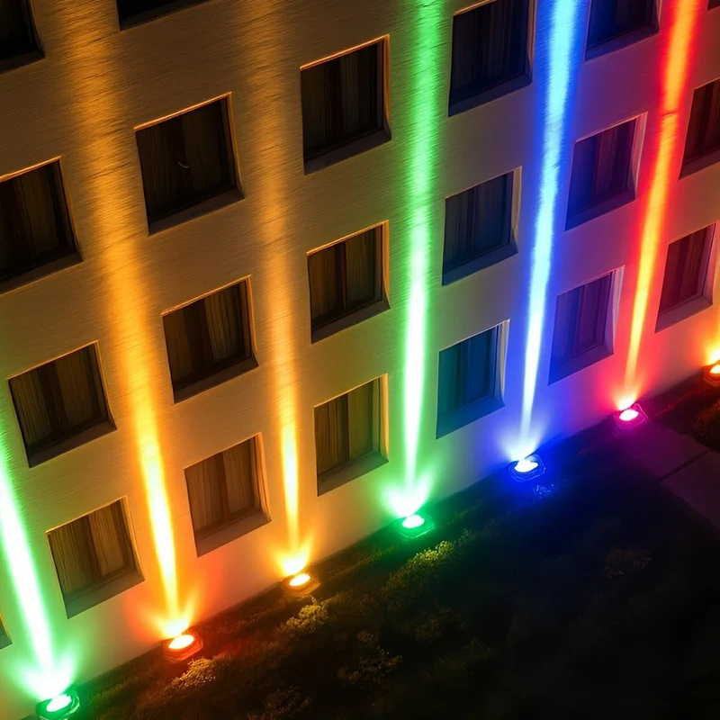 LED Gevelverlichting IP67 met Regelbaar Vermogen en Kleurtemperatuur voor Architectuur Buitenverlichting | Sansoti