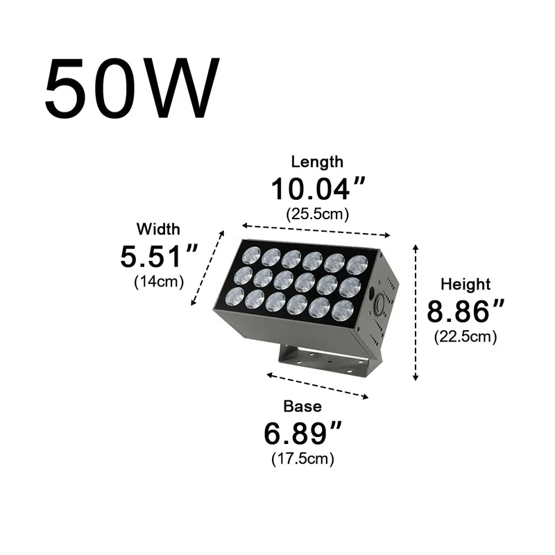 LED Gevelverlichting IP67 met Regelbaar Vermogen en Kleurtemperatuur voor Architectuur Buitenverlichting | Sansoti