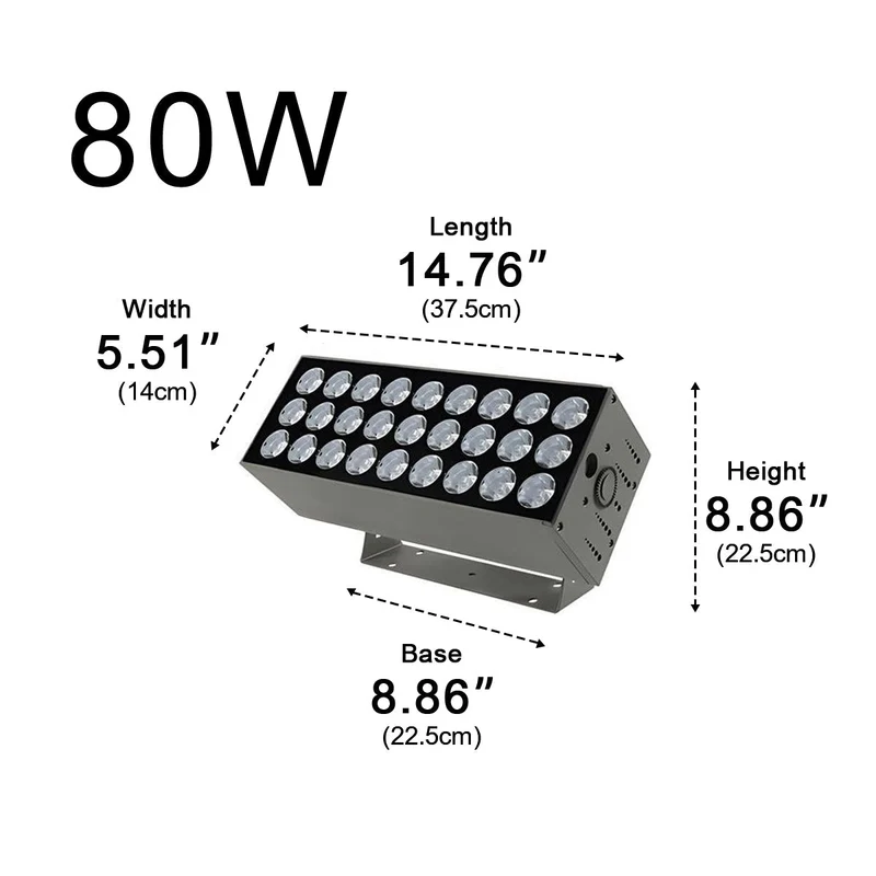 LED Gevelverlichting IP67 met Regelbaar Vermogen en Kleurtemperatuur voor Architectuur Buitenverlichting | Sansoti