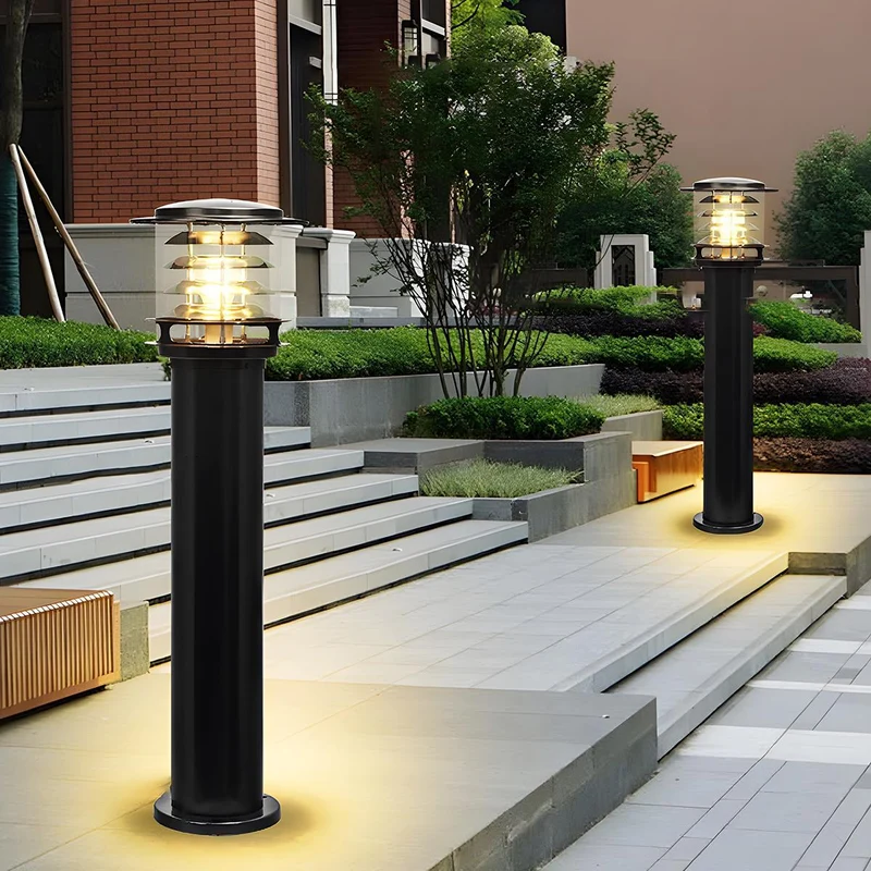 LED Sokkellamp Gelaagd Cilinder Zwart Brons Tuin Padverlichting IP65 Waterdicht Buitenverlichting Tuinpad | Sansoti