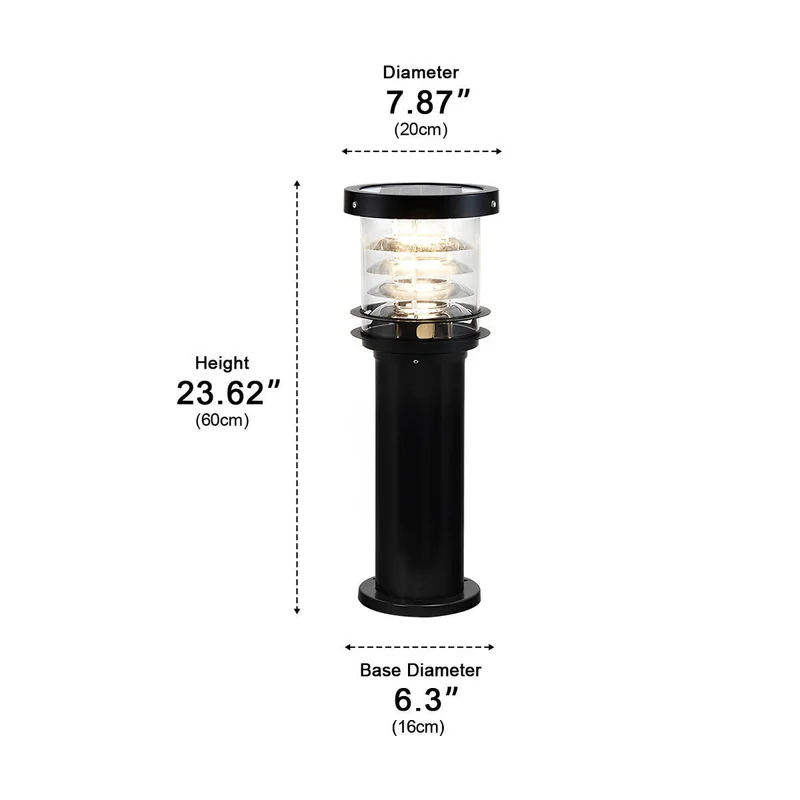 LED Sokkellamp Gelaagd Cilinder Zwart Brons Tuin Padverlichting IP65 Waterdicht Buitenverlichting Tuinpad | Sansoti