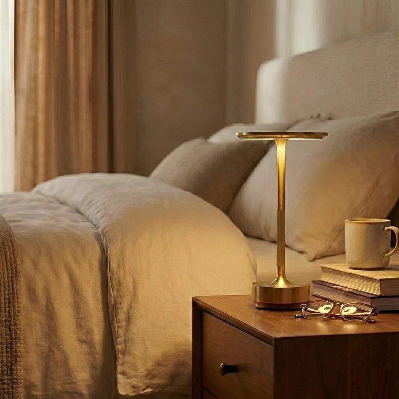Dimbare Bureaulamp LED USB-C Oplaadbaar Aluminium 3 Lichtstanden Tafellamp Goud Zilver Zwart Modern Werkplek | Sansoti