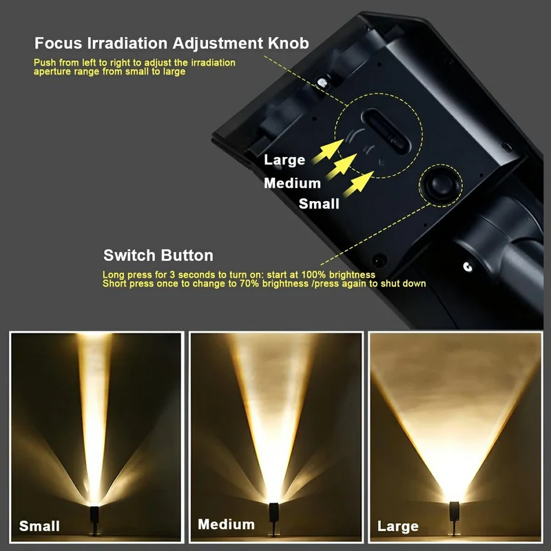 Solar LED Tuinspot met Verstelbare Zoom IP65 Waterdicht voor Gazon Tuin Patio Buitenverlichting Spotlicht | Sansoti