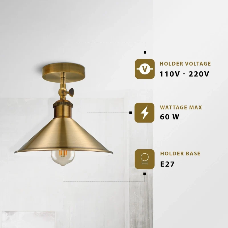 All Seasons Life Vintage Deckenleuchte Verstellbar Deckenlampe~3782
